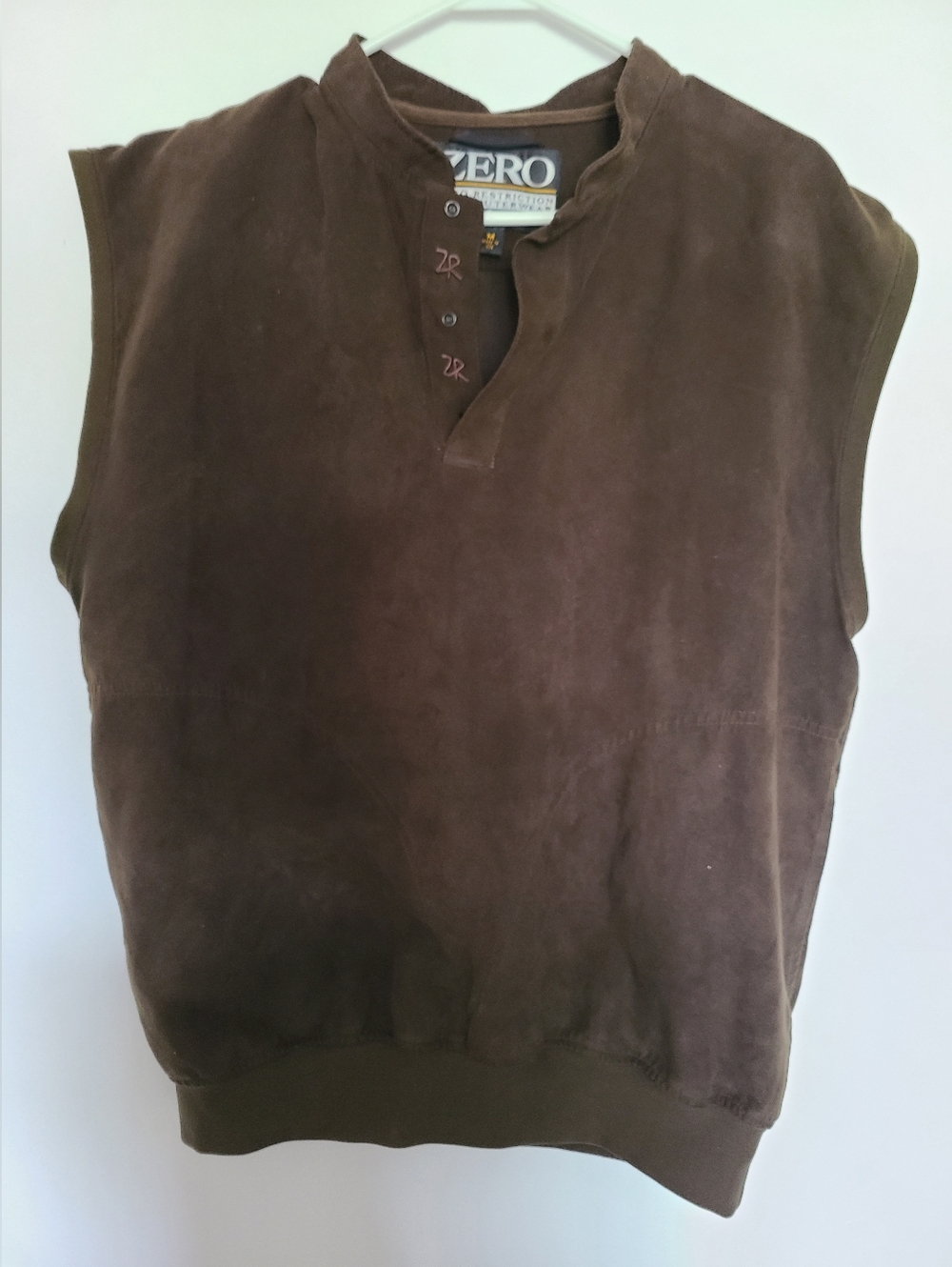 Zero Restriction Green Brown Microfiber Pullover Golf Outerwear Mens Med